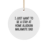 Funny Alaskan Malamute Dog Gifts, Circle Ornament for Men, Gifts from Home, Perfect Christmas Unique Gifts for Friends and Family - Image 1